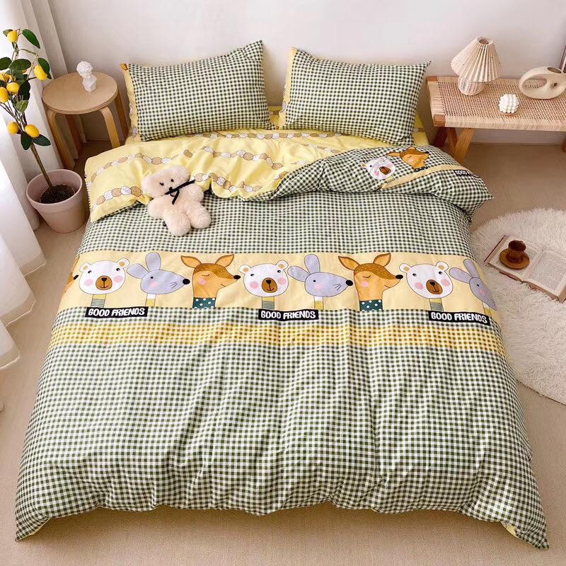 Set Chăn Ga Gối 4 Món Cotton Demi (Nhiều mẫu , full size)