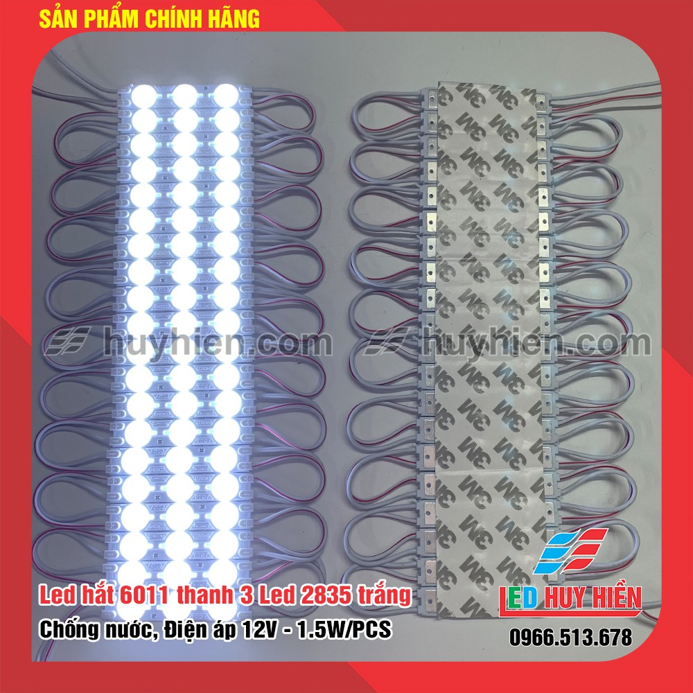 Led hắt 3 bóng 6011 1.5W các màu
