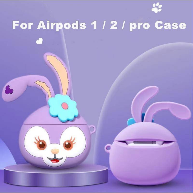 Ốp Hộp Đựng Tai Nghe Nhét Tai Hình Thỏ Dễ Thương Cho Airpods 1 2 Pro