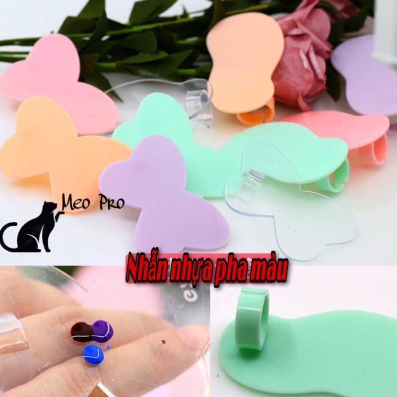 Nhẫn pha màu bột vẽ , màu sơn móng tay chân