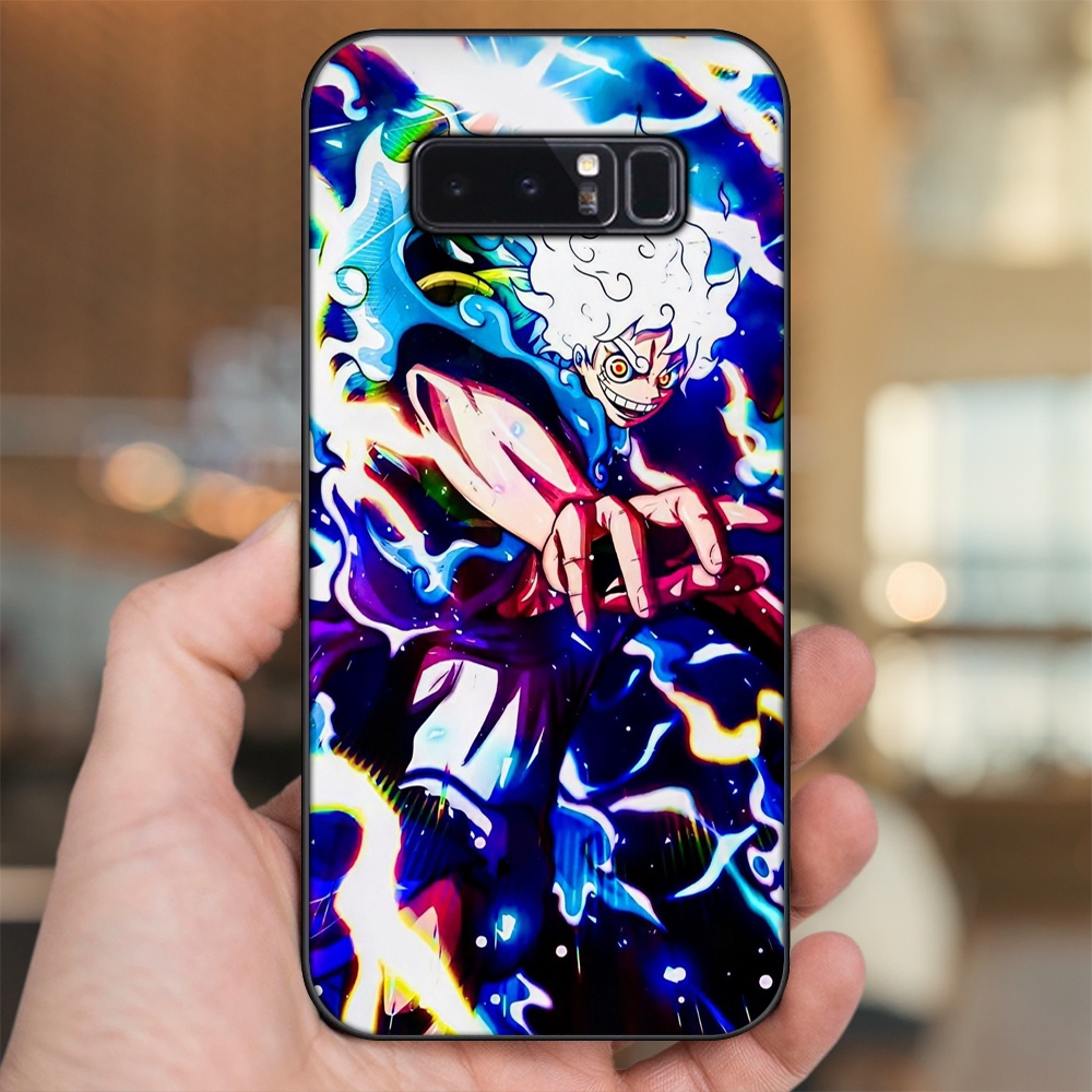 Ốp lưng Samsung Note 8 viền đen in hình Luffy One Piece