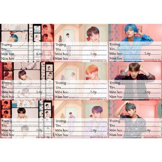 (nhiều mẫu) NHÃN VỞ TẬP ( NHÃN TÊN ) BTS persona - in theo yêu cầu