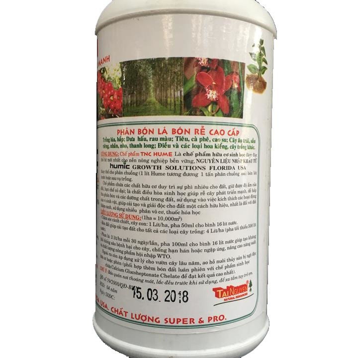 [SIEURE] Chế phẩm hữu cơ đậm đặc cải tạo đất cho cây trồng TNC hume chai 500ml hàng đẹp, phân phối chuyên nghiệp.
