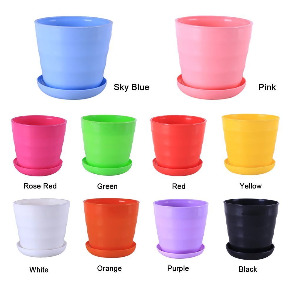[9X8,8CM] CHẬU TRỒNG SEN ĐÁ HOA MINI ĐỂ BÀN CÓ ĐĨA LÓT BẰNG NHỰA NHIỀU MẦU