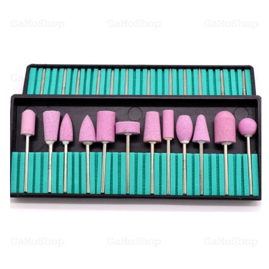 Hộp 12 Đầu Đá Mài Mini Chân 2.35 Cho Máy Mài Cầm Tay - Trường Thịnh Sài Gòn