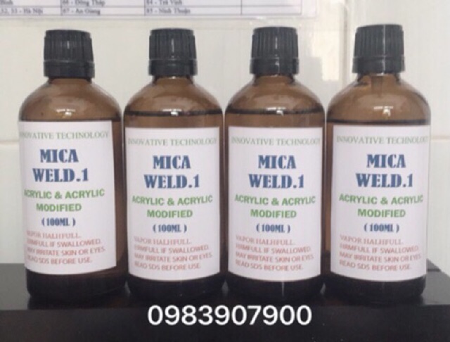 KEO LẠNH ACRYLIC WELD.1 DÁN MICA ĐÀI LOAN TRONG SUỐT 100ML
