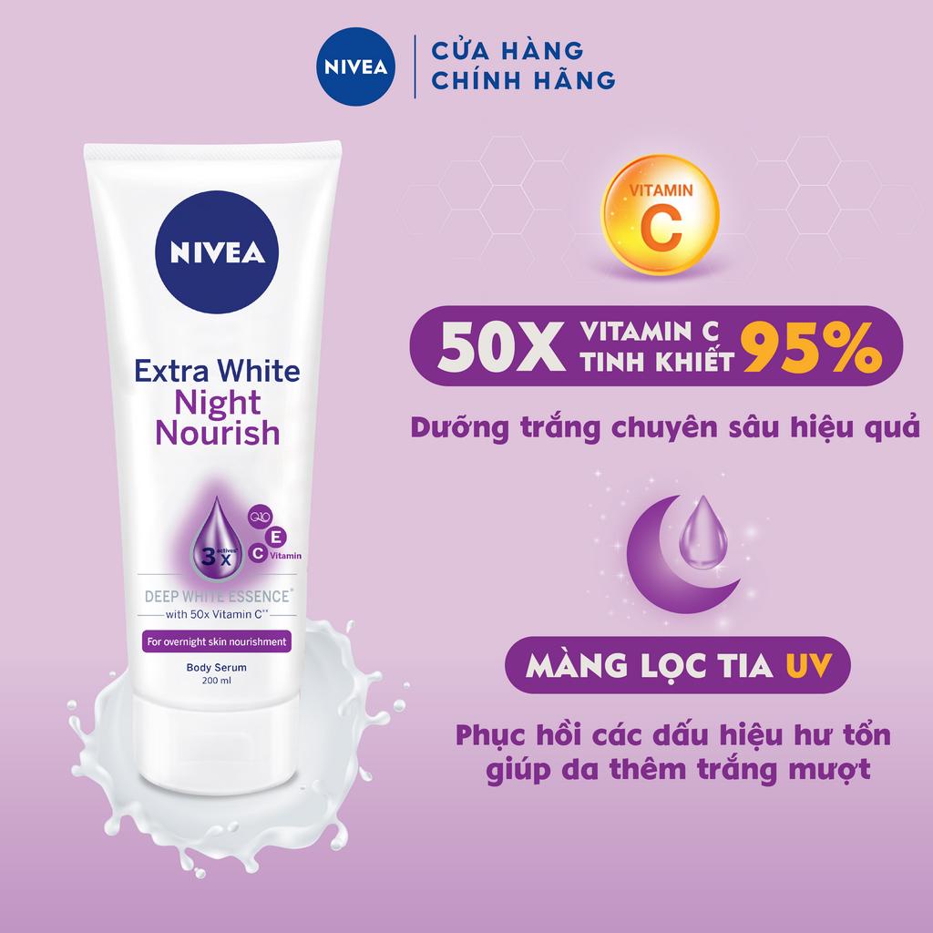 Tinh chất dưỡng thể dưỡng trắng Nivea ban đêm 180ml 89122