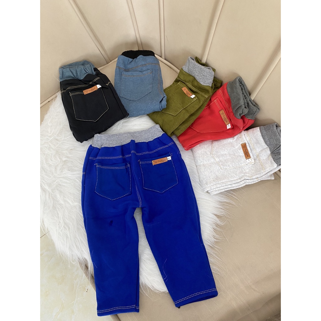 Quần giả JEANS lót nỉ cho bé 8-17kg