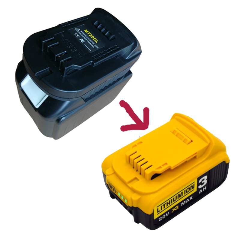 Đế chuyển pin Makita sang Dewalt, Bossch, Milwaukee, Makita pin cắm