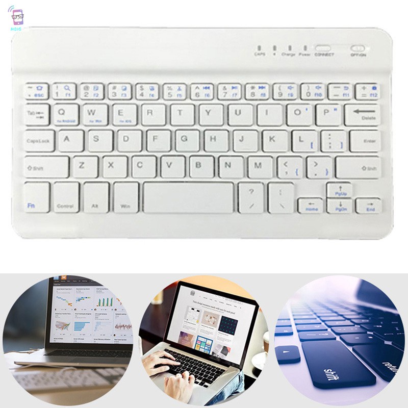 1 Bàn Phím Mini Không Dây Bluetooth 7 8 Inch Cho Điện Thoại Máy Tính Bảng Ios Android @ My