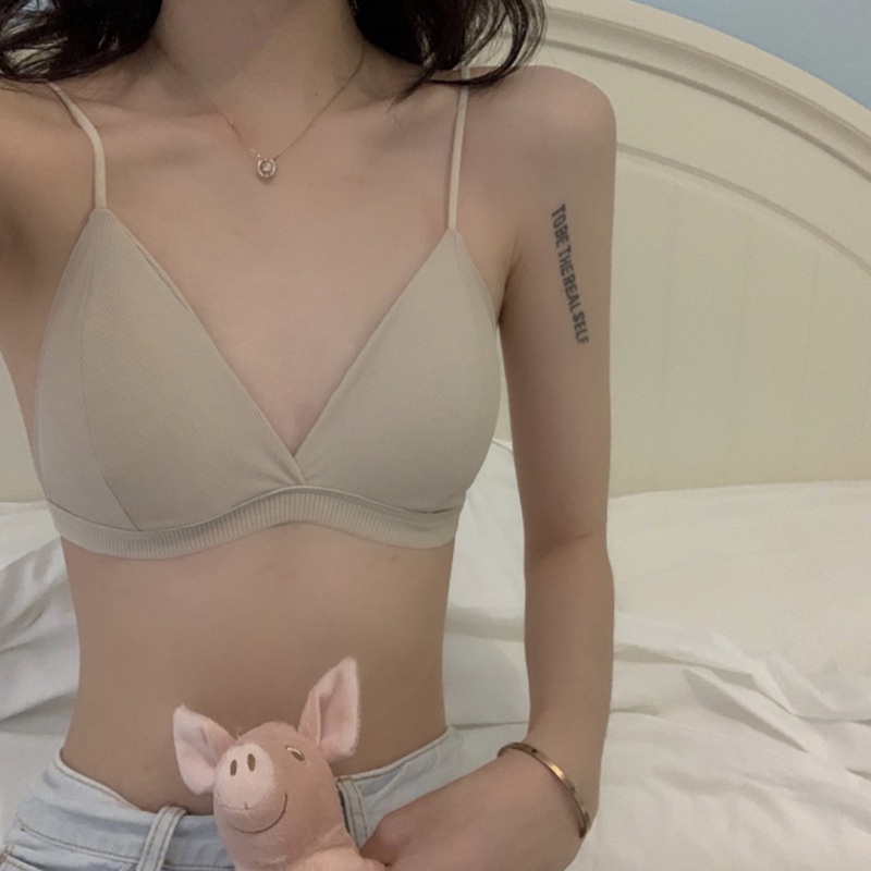 Áo Bra 2 dây mảnh 🎀FREESHIP🎀 Bra Nữ Cotton - Áo Ngực Không Gọng Mút Mỏng 812