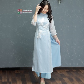 Áo Dài Cách Tân Nữ 4 Tà Cổ Vuông Tay Ngắn MT07