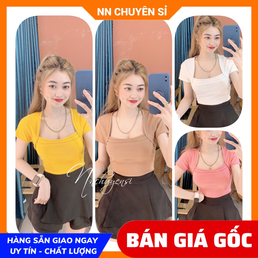 Áo kiểu nữ phom croptop ôm dáng chất thun co giãn 4 chiều thoải mái Áo borip tổng hợp