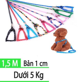 dây dắt chó mèo -Dây dắt kèm yếm cho chó mèo nhỏ hơn 5kg