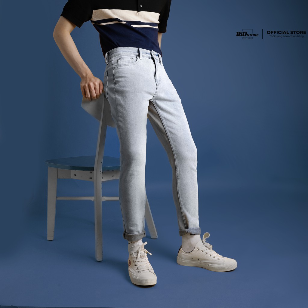 Quần Jean Nam, Quần Bò Nam BOUTON Form Skinny, Vải Co Giãn QJEC0001 160STORE.