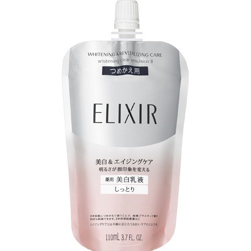 [Túi thay thế] Sữa dưỡng ẩm trắng da ELIXIR Whitening Clear Emulsion (110mL)