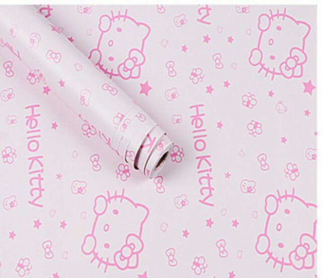 Decal giấy dán tường hello kitty (khổ rộng 45cm)