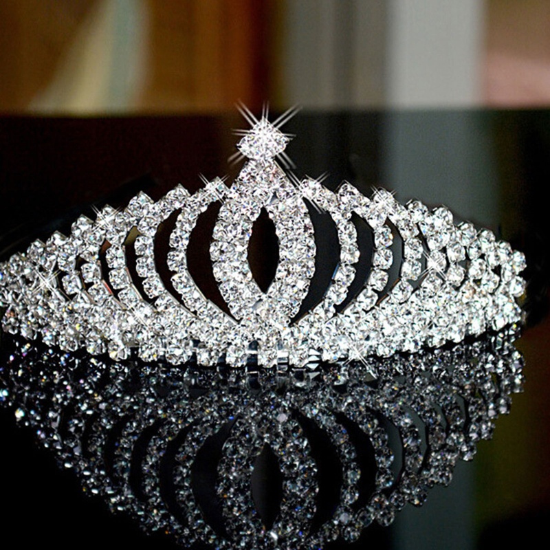 Vương Miện Cài Tóc Đính Đá Pha Lê Cho Cô Dâu