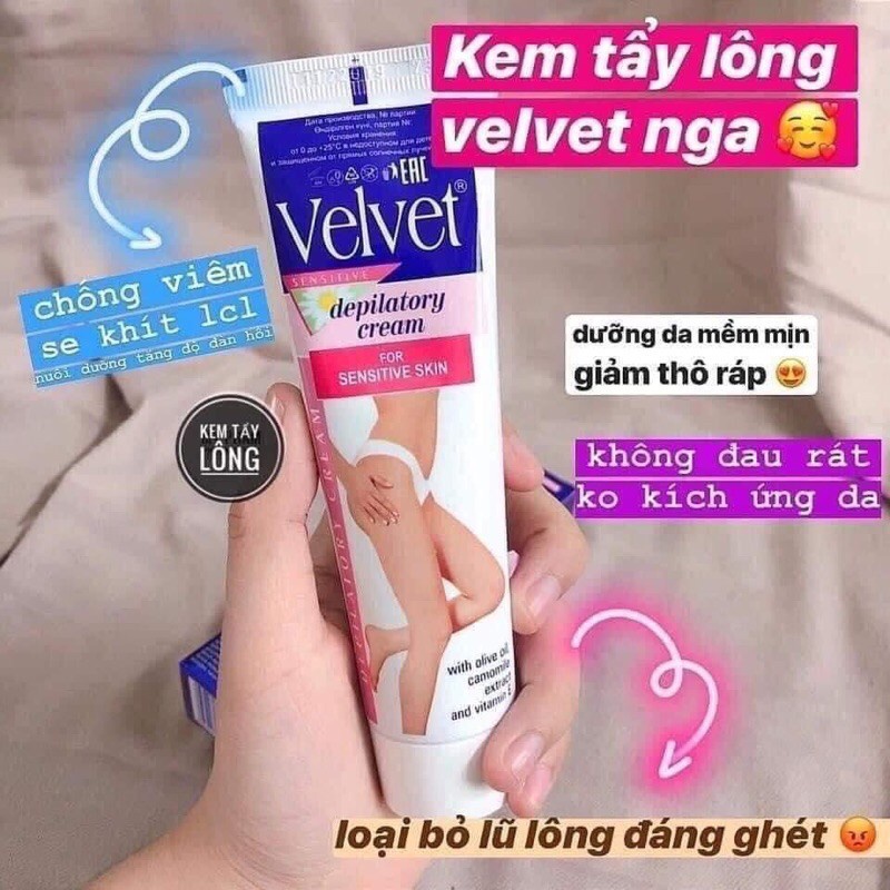 Kem Tẩy Lông Chân, Lông Tay Velvet Số 1 Của Nga 100ml