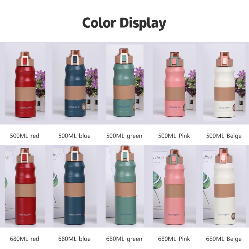 Mới Bình Nước Giữ Nhiệt Bằng Thép Không Gỉ Thiết Kế Sáng Tạo