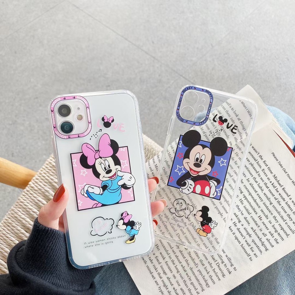 Ốp điện thoại mềm màu neon họa tiết Mickey Minnie cho iPhone12 12mini 12promax11 11Promax 7Plus 8 8+ XS XR XSmax | BigBuy360 - bigbuy360.vn