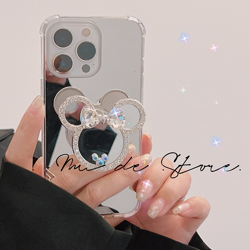 Ốp Điện Thoại Có Gương Trang Điểm Dễ Thương Cho IPhone 13 Pro Max Mini 12 11 X XS Max XR 6 6S 7 8 Plus SE 2020
