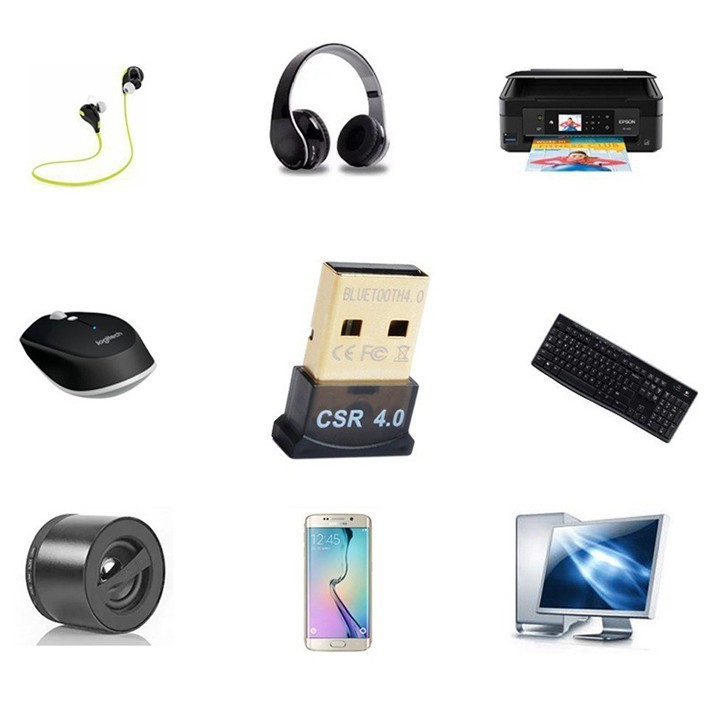 USB Bluetooth CSR 4.0 bổ sung bluetooth cho máy tính PC