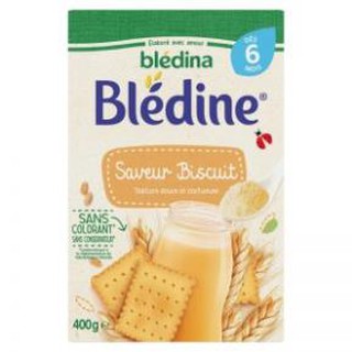 Bột pha sữa Bledina 400g vị bích quy 6m.