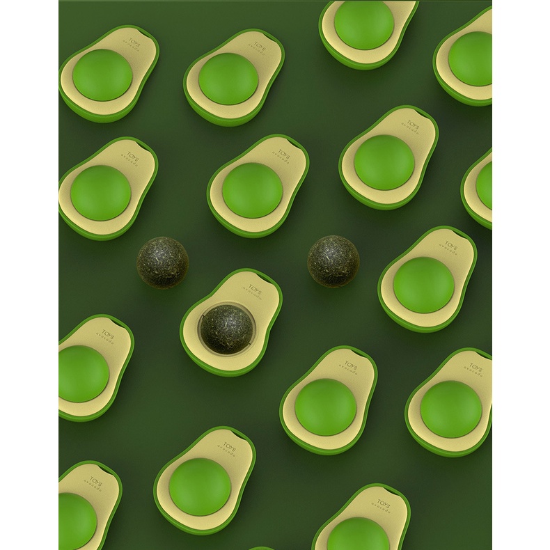 CỎ BẠC HÀ DÁN TƯỜNG HÌNH TRÁI BƠ DÀNH CHO MÈO - HAYUMI