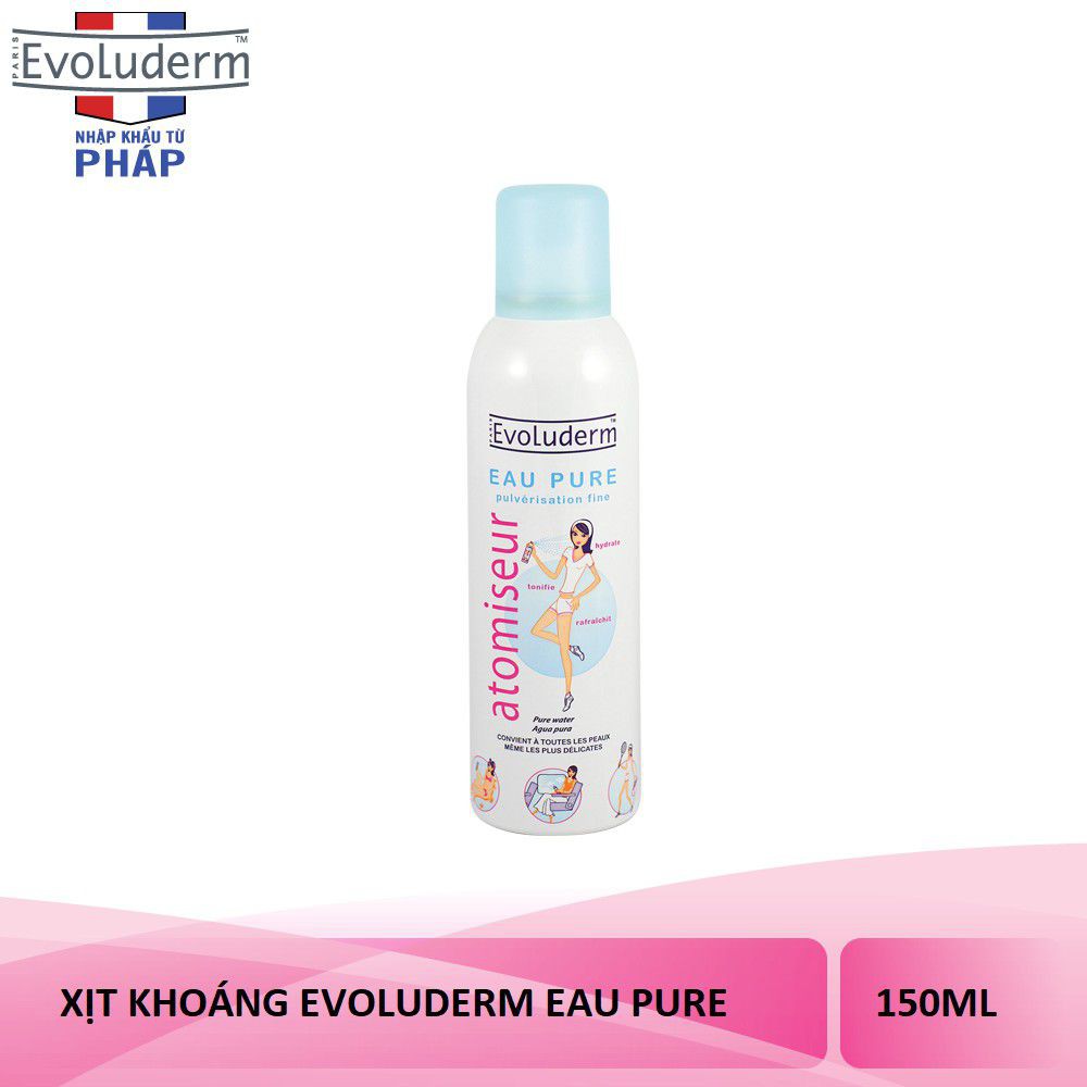 {Chính hãng có tem PP}Xịt Khoáng Evoluderm Atomiseur Eau Pure 150ml