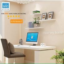 Kệ Thanh Ngang Treo Tường Kết Cấu Giấu Chân SIB Decor, Gỗ Lõi Xanh Chống Ẩm, Kèm Phụ Kiện Và Thước Thuỷ Lấy Cân Bằng