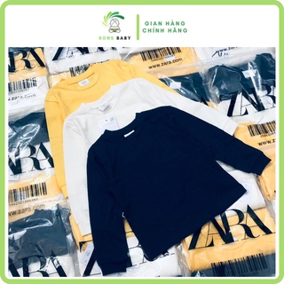 Sét 3 áo thun dài tay bé trai zaza chất cotton 3 màu dễ mặc thoải mái cho bé từ 1-6 tuổi.