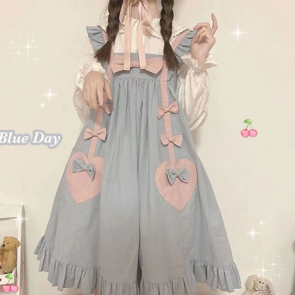 Đầm Lolita Dáng Rộng Chất Liệu Mềm Mại Dễ Thương Xinh Xắn Cho Bé