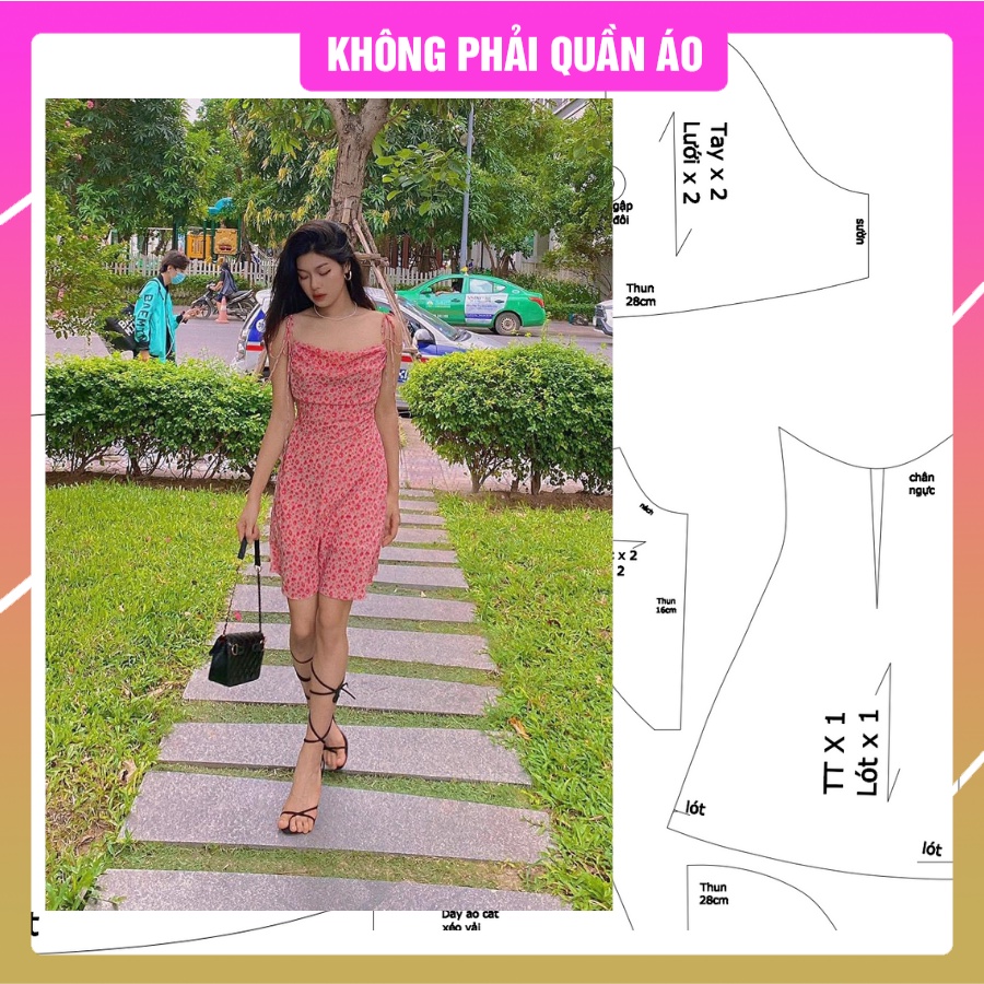 V123_Rập giấy đầm váy nữ  |Tặng 1 bút ủi bay màu