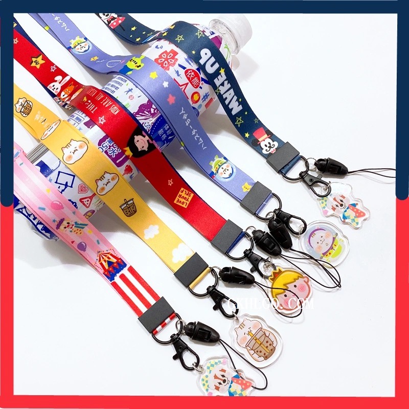 Dây Đeo Điện Thoại/Thẻ ID Họa Tiết Hoạt Hình Dễ Thương Cho Học Sinh
