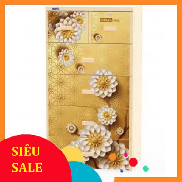 [SALE] TỦ  NHỰA DUY TÂN Mina L 5 TẦNG 6 NGĂN- .