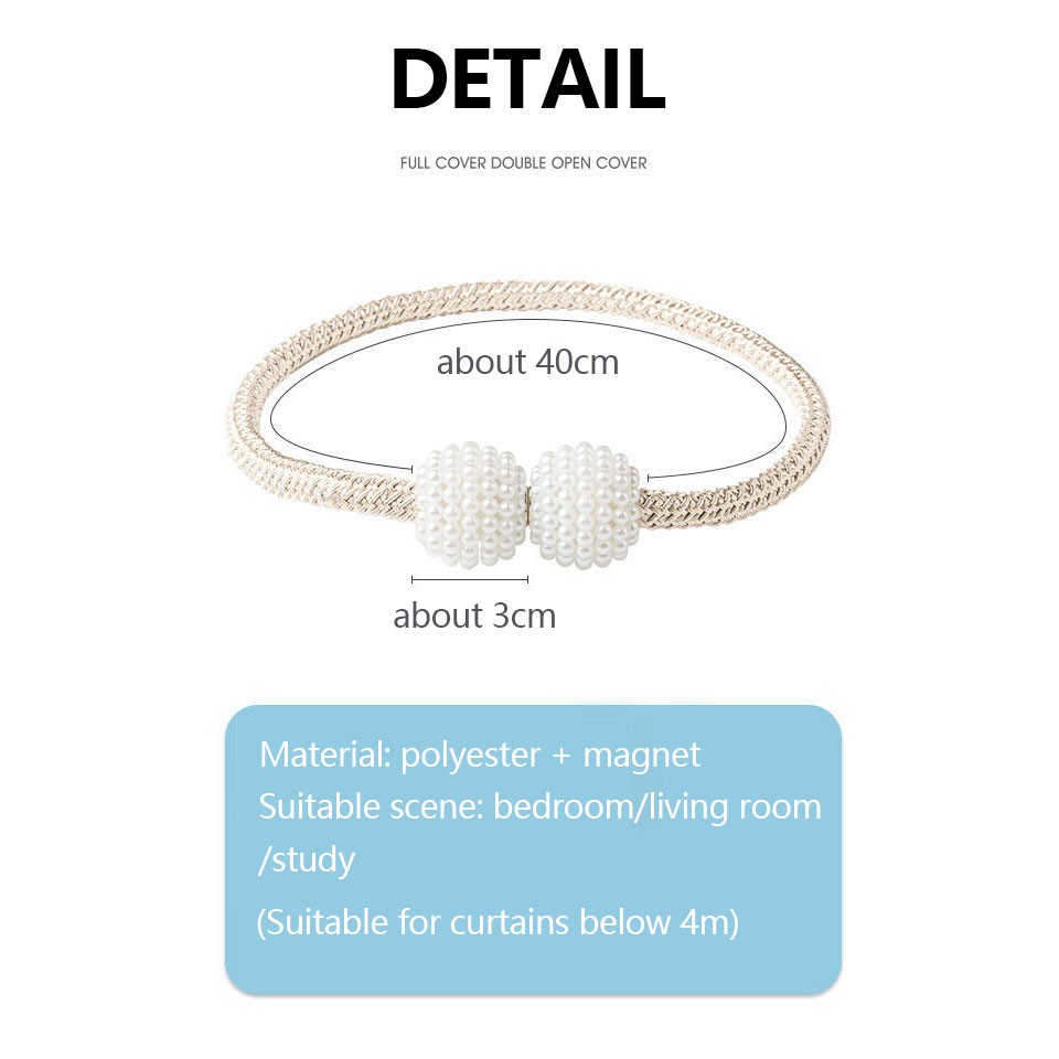 【kifli】Dây buộc rèm cửa thiết kế từ tính độc đáo tiện dụng