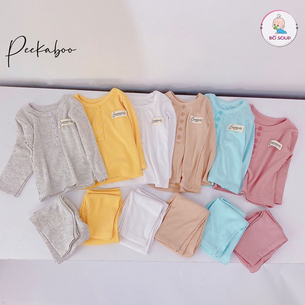 Bộ dài tay chất gân tăm lạnh peekapoo