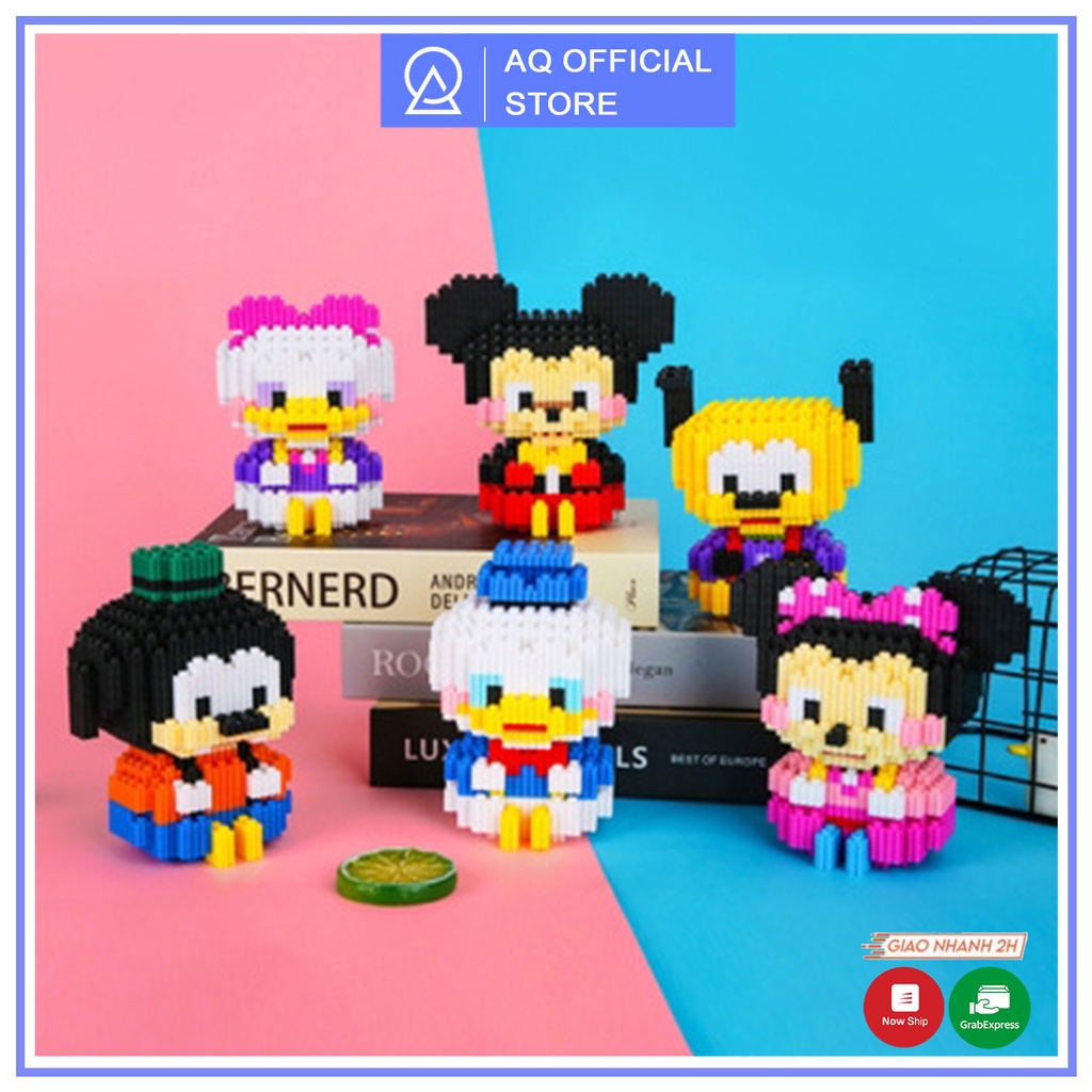 Lego lắp ráp xếp hình nhân vật dễ thương - bộ lắp mô hình sáng tạo cho bé Lego 3D - 700 mảnh