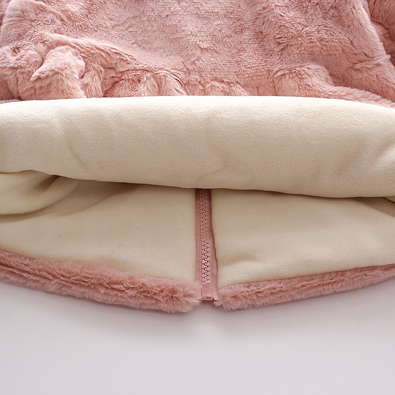 ▥☇Áo khoác cotton màu trơn có mũ trùm tai mèo đáng yêu 2021 cho bé gái 9 tháng đến 3 tuổi