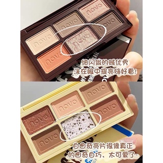 Phấn mắt 6 ô Novo Milk Chocolate