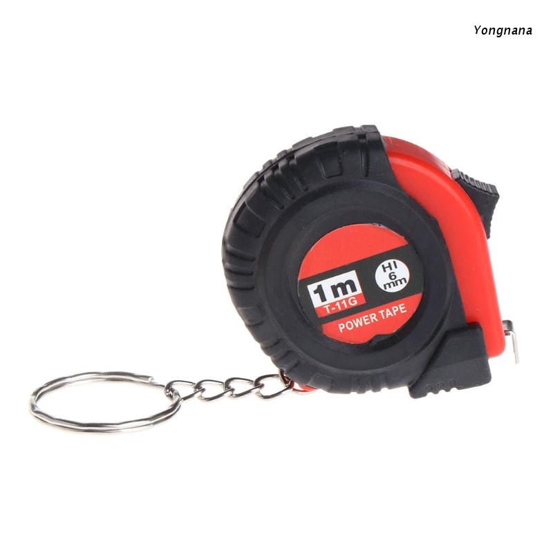 Thước Dây Mini 1m / Inch Có Móc Khóa Bằng Nhựa Dùng Tập Yoga
