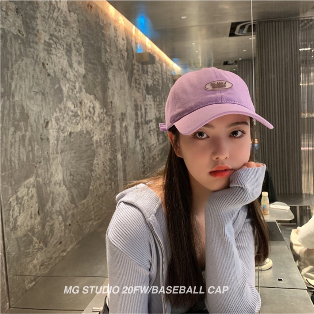 Mũ bóng chày MG STUDIO hoạ tiết tên nhãn hiệu nổi xinh xắn