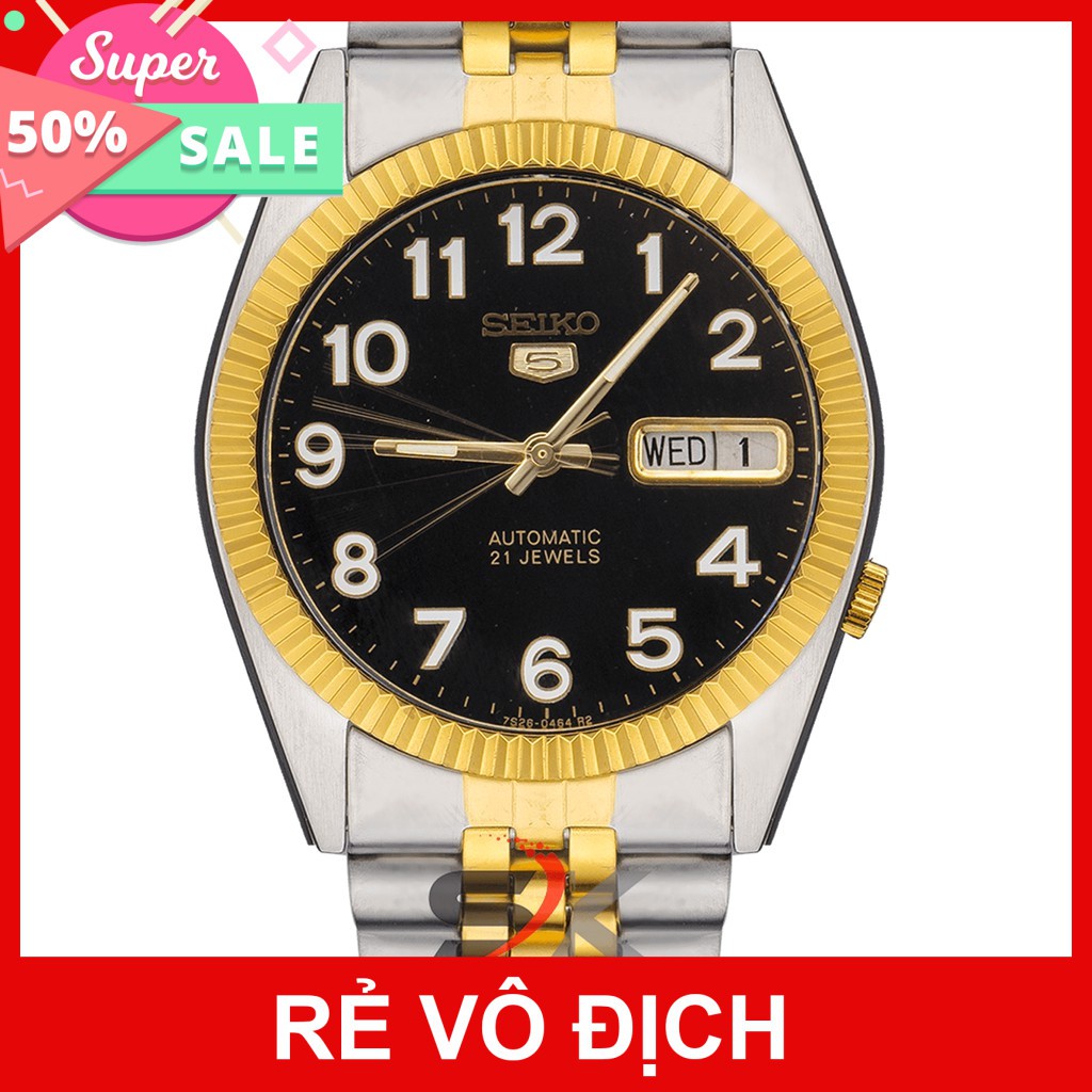 Đồng Hồ Cơ Nam Seiko 5 Quân Đội Cao Cấp Giá Rẻ Mạ Vàng Chống Nước Chống Xước Automatic SKSM04DESẵn Hàng