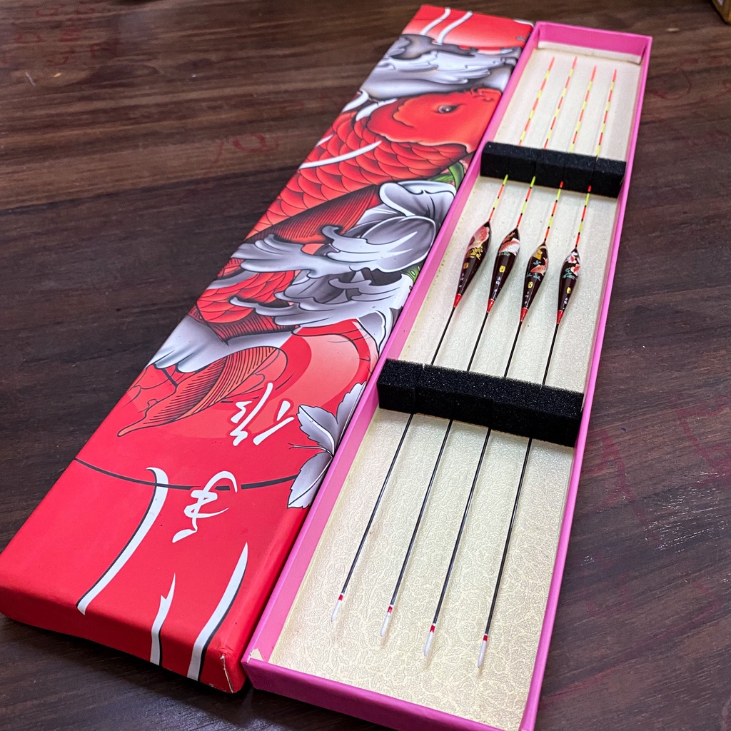 Hộp Phao Câu Đài Nano Cá Chép 4 Quả Phao Câu Cá Siêu Nhạy Phụ Kiện Câu Đài Cao Cấp