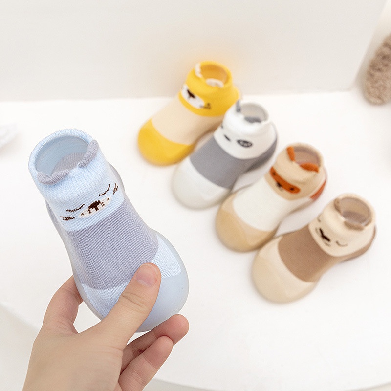 Giày bún cổ ngắn cổ lỡ phối màu xinh xắn siêu mềm cho bé trai bé gái tập đi