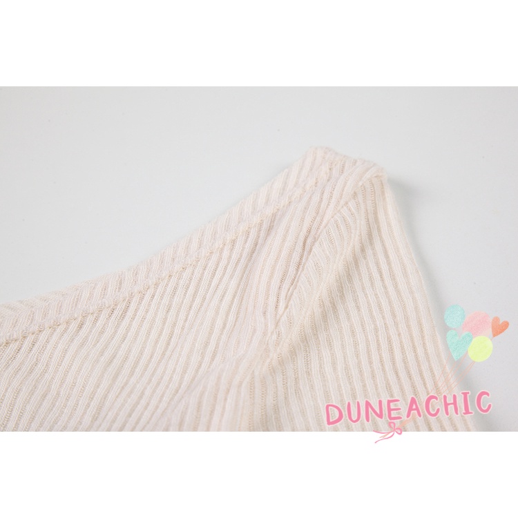 DUNEA Đầm Dài Tay Màu Trơn Thiết Kế Lệch Tà Thời Trang Đường Phố Cho Nữ