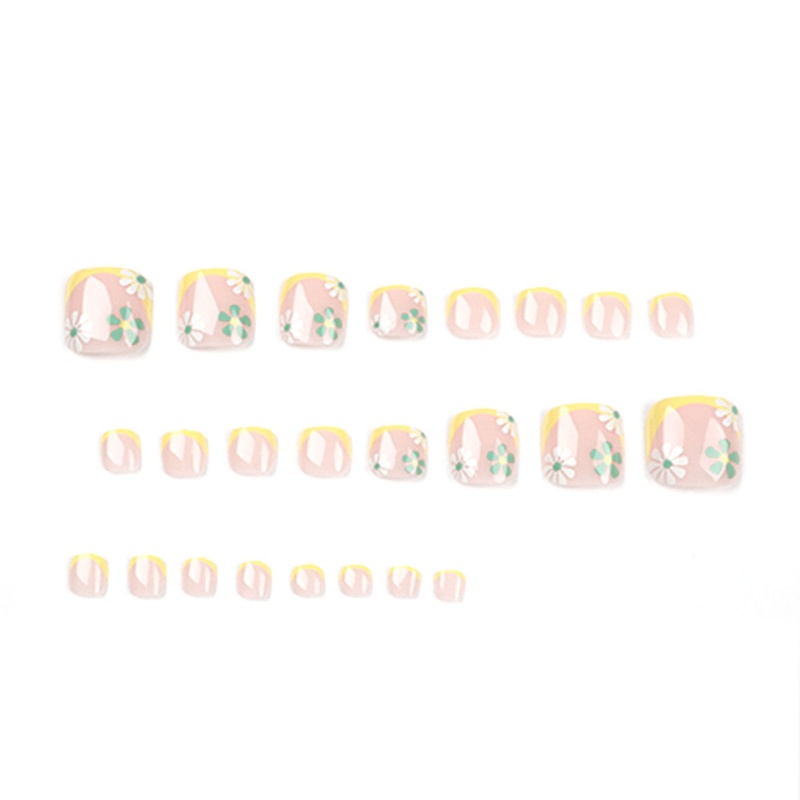 Móng Chân Giả Ngắn Bằng Acrylic Che Phủ Toàn Diện Dành Cho Nữ