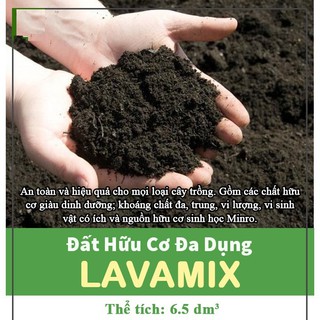 Đất Trồng Cây - Đất Sạch Trồng Rau - Đất Trồng Hoa Kiểng LAVAMIX 6.5DM3 Giàu Dinh Dưỡng, Tiện Lợi