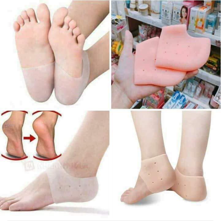 Bộ 2 Lót gót chân silicon bảo vệ gót và mắt cá chân